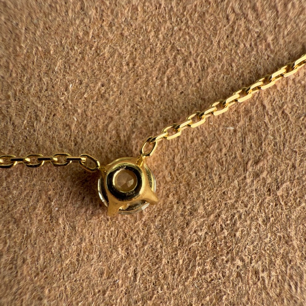 0.25ct 14K Solid Yellow Gold Diamond Solitaire Necklace from Vrai & Oro - Picture 5 of 6